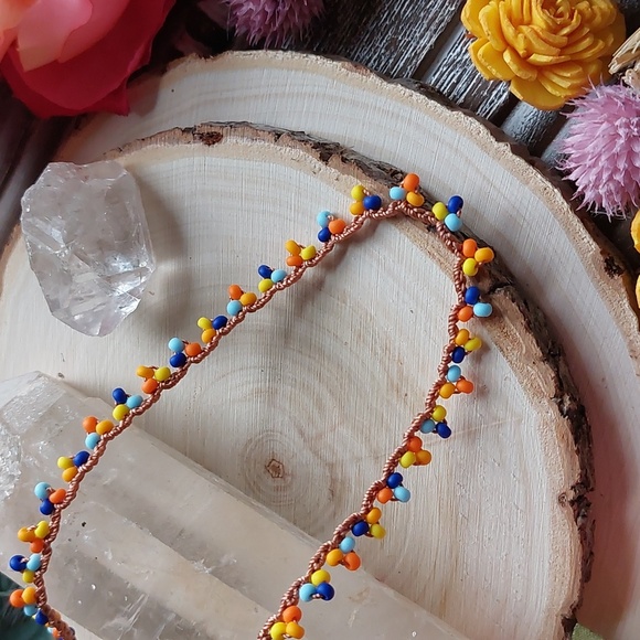 Bohemian Necklace, Bead Crocheted Handcrafted by Rust Belt Rai… - Picture 8 of 8